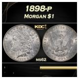 1898-p Morgan Dollar $1 Grades ms62