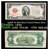 1928F $2 Red Seal United States Note Grades vf++