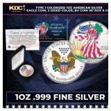 Type 1 Colorized 1oz American Silver Eagle Coin, 2