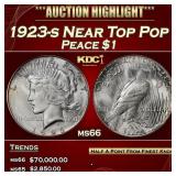 1923-s Peace Dollar Near Top Pop $1 ms66 SEGS