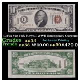 1934A $10 FRN Hawaii WWII Emergency Currency Grade