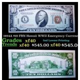 1934A $10 FRN Hawaii WWII Emergency Currency Grade