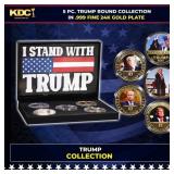 5 Coin "I Stand With Trump" Gold Plated Round Coll