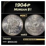 1904-p Morgan Dollar $1 Grades ms63