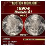 1890-s Morgan Dollar $1 ms65+ SEGS