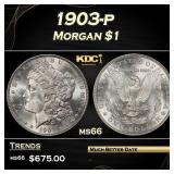 1903-p Morgan Dollar $1 Grades ms66
