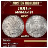 1881-p Morgan Dollar $1 ms66+ SEGS
