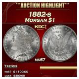 1882-s Morgan Dollar $1 Grades ms67