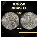 1882-p Morgan Dollar $1 Grades ms62