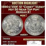 1890-o VAM 10 "Comet" Variety Hot 50 Morgan Dollar