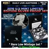 RARE 2016 United States Mint Limited Edition Silve