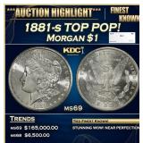 1881-s Morgan Dollar TOP POP! $1 ms69 SEGS