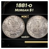 1881-o Morgan Dollar $1 Grades ms63+