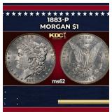 1883-p Morgan Dollar $1 Grades ms62