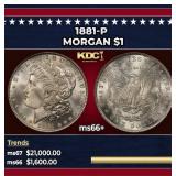 1881-p Morgan Dollar $1 ms66+ SEGS