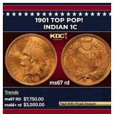1901 Indian Cent TOP POP! 1c ms67 rd SEGS