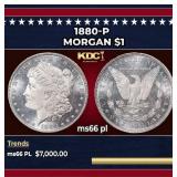 1880-p Morgan Dollar $1 ms66 pl SEGS