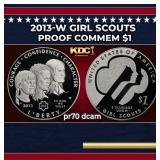 2013-w Girl Scouts Proof Modern Commem Dollar $1 p