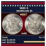 1883-s Morgan Dollar $1 ms62 USCG