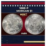 1888-p Morgan Dollar $1 Grades ms64