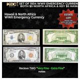 Set of 1934 WWII Emergency Currency Both $5 North