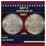 1897-p Morgan Dollar $1 Grades ms64
