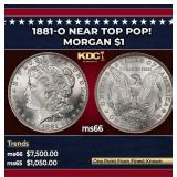 1881-o Morgan Dollar Near Top Pop! $1 ms66 SEGS