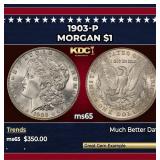 1903-p Morgan Dollar $1 Grades ms65