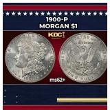 1900-p Morgan Dollar $1 Grades ms62+