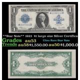 **Star Note** 1923  $1 large size Silver Certifica