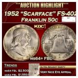 1952 "Scarface" FS-402 Franklin Half Dollar 50c ms