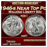 1946-s Walking Liberty Half Dollar Near Top Pop 50