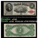 1917 $2 Large Size Legal Tender Note Thomas Jeffer