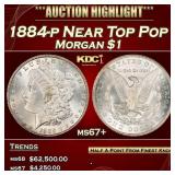 1884-p Morgan Dollar Near Top Pop $1 ms67+ SEGS
