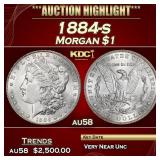 1884-s Morgan Dollar $1 au58 SEGS