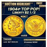 1904-p Gold Liberty Quarter Eagle TOP POP! $2 1/2