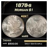 1878-s Morgan Dollar $1 Grades ms65