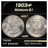 1903-p Morgan Dollar $1 Grades ms65
