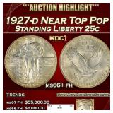 1927-d Standing Liberty Quarter Near Top Pop 25c m