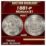 1881-p Morgan Dollar $1 ms66 SEGS