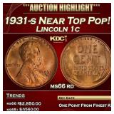 1931-s Lincoln Cent Near Top Pop! 1c ms66 rd SEGS