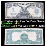 1899 $1 large size Silver Certificate "Black Eagle