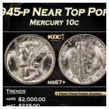 1945-p Mercury Dime Near Top Pop! 10c ms67+ SEGS