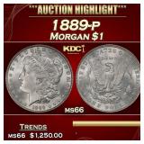 1889-p Morgan Dollar $1 ms66 SEGS