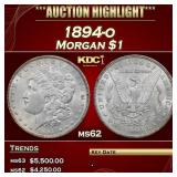 1894-o Morgan Dollar $1 ms62 USCG