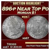 1896-p Morgan Dollar Near Top Pop! $1 ms67 SEGS