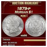 1879-p Morgan Dollar $1 ms66 SEGS