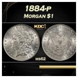 1884-p Morgan Dollar $1 Grades ms62