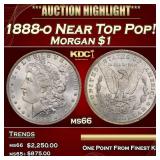 1888-o Morgan Dollar Near Top Pop! $1 ms66 SEGS