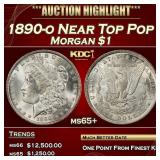 1890-o Morgan Dollar Near Top Pop $1 ms65+ SEGS